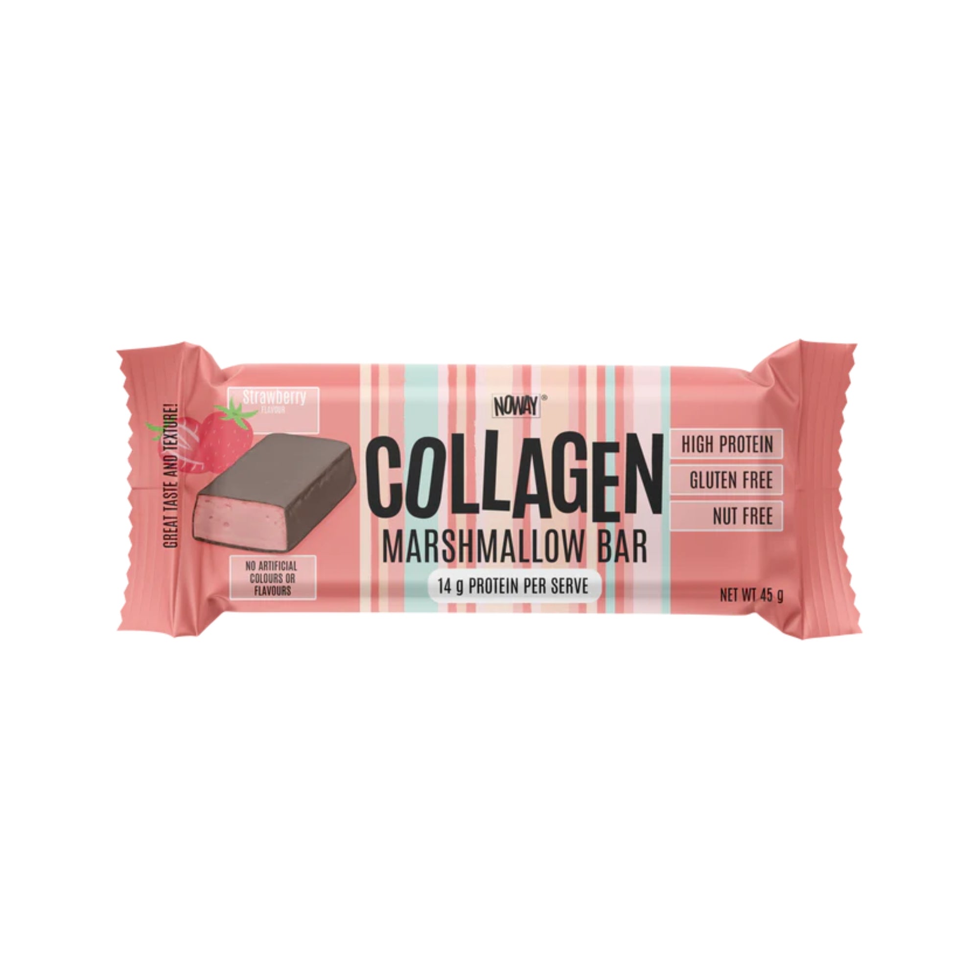 No Way Collagen Marshmallow Bar - Strawberry Single