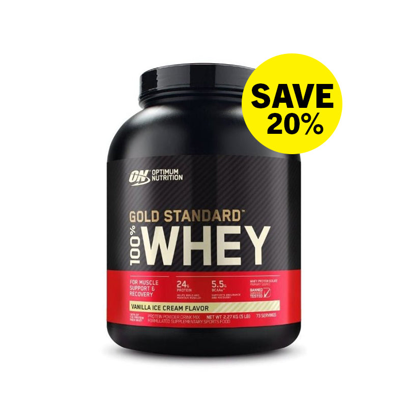 SAVE 20% Optimum Nutrition Gold Standard 100% Whey