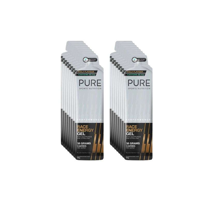 Pure Performance Race Energy Gel 70g + Caffeine Cola