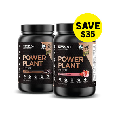 SAVE $35 - Prana On Power Plant Protein 1.2kg Twin Pack