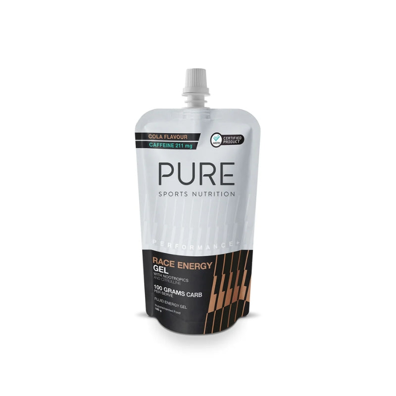 Pure Performance Race Energy Gel 185g + Caffeine Cola