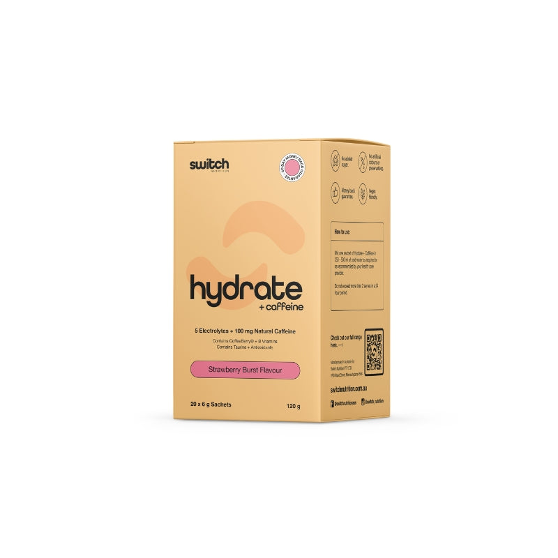 Switch Nutrition Hydrate + Caffeine 20 serve - Strawberry Burst