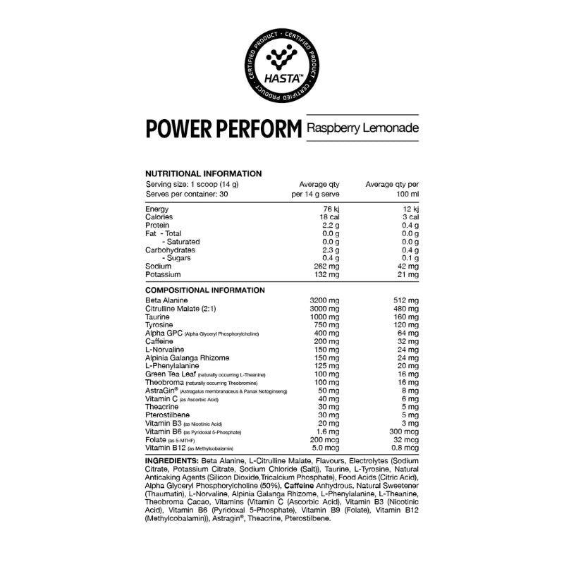 Switch Nutrition Power Perform NIP
