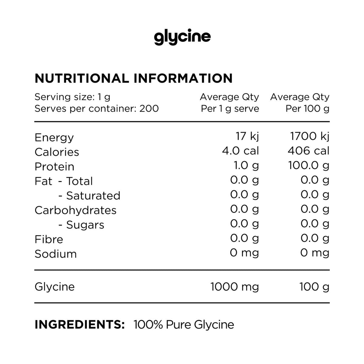 Switch Nutrition Glycine NIP