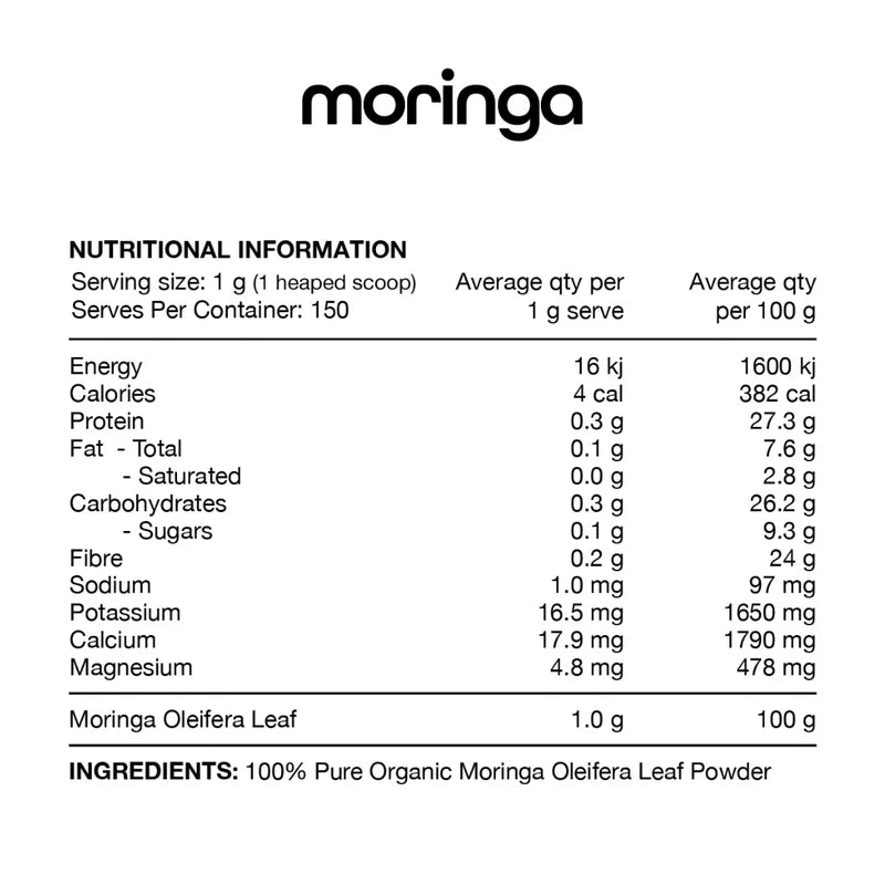 Switch Nutrition Certified Organic Moringa Powder NIP