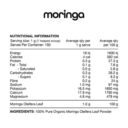 Switch Nutrition Certified Organic Moringa Powder NIP