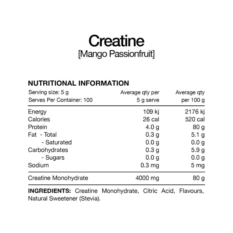 Switch Nutrition Flavoured Creatine Monohydrate NIP