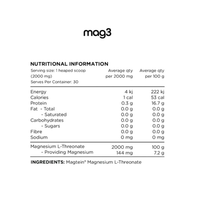 Switch Nutrition Magnesium L-Threonate Powder (Mag3) NIP