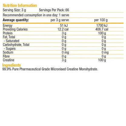 Body Science BSC Pure Creatine NIP