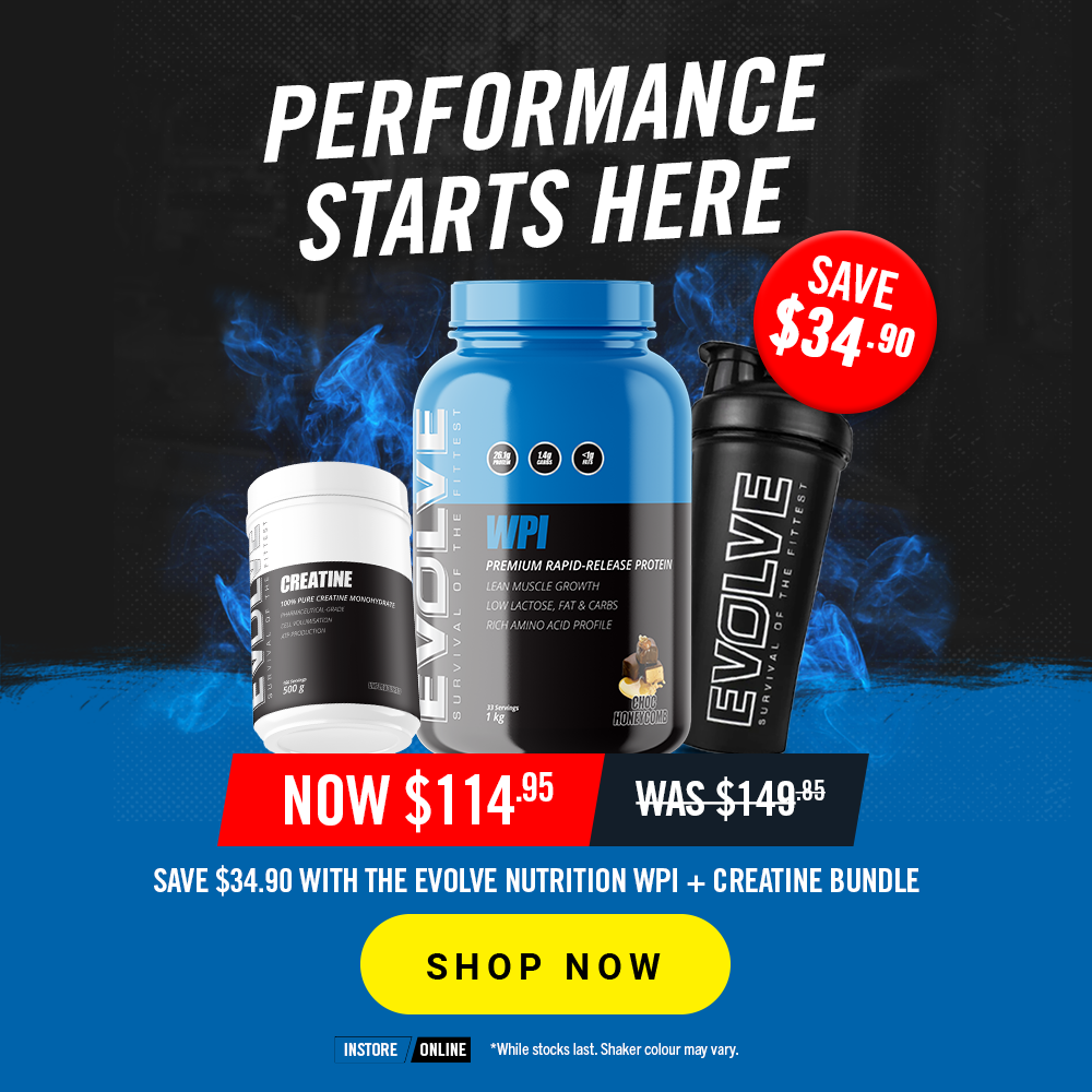 SAVE $34.90 Evolve WPI + Creatine + Shaker