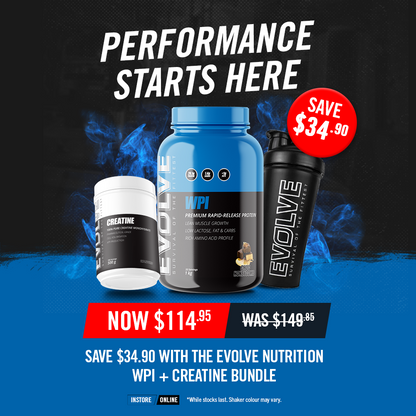 SAVE $34.90 Evolve WPI + Creatine + Shaker