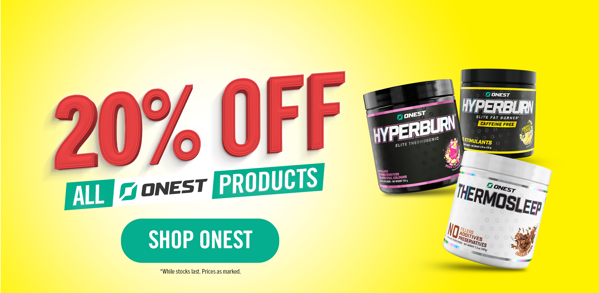 20% OFF Onest Supplements