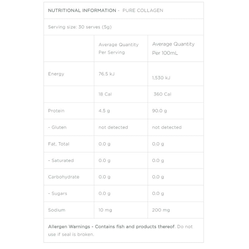 X50 Pure Collagen 100% Marine Collagen Peptides NIP