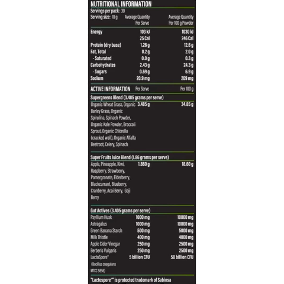 Athletic Sports Gut Greens
