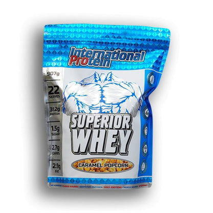 International Protein Superior Whey 907g - Caramel Popcorn