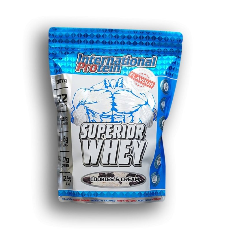 International Protein Superior Whey 907g - Cookies &amp; Cream