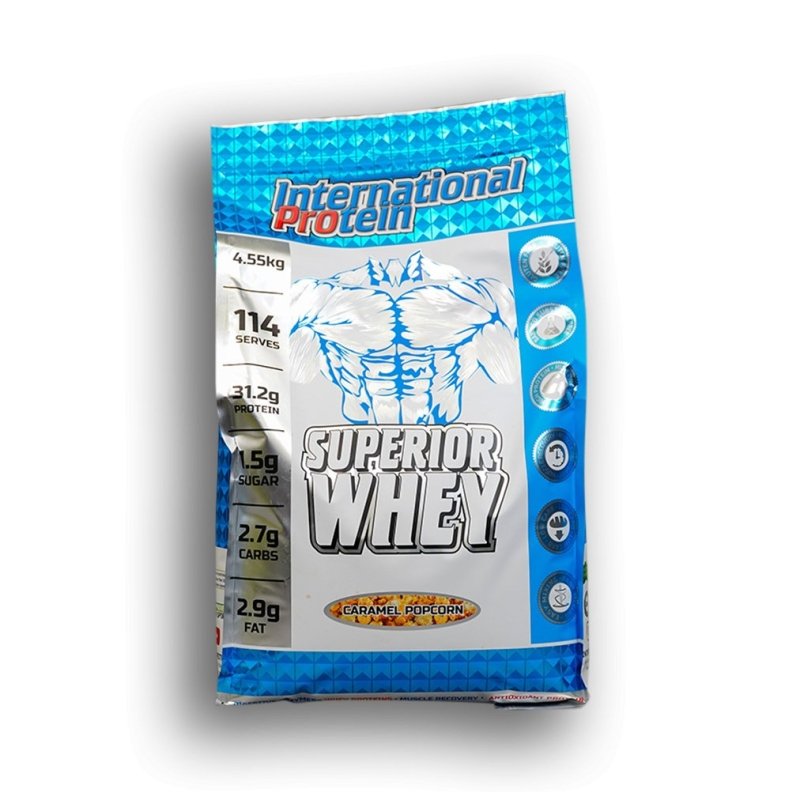 International Protein Superior Whey 4.55kg - Caramel Popcorn