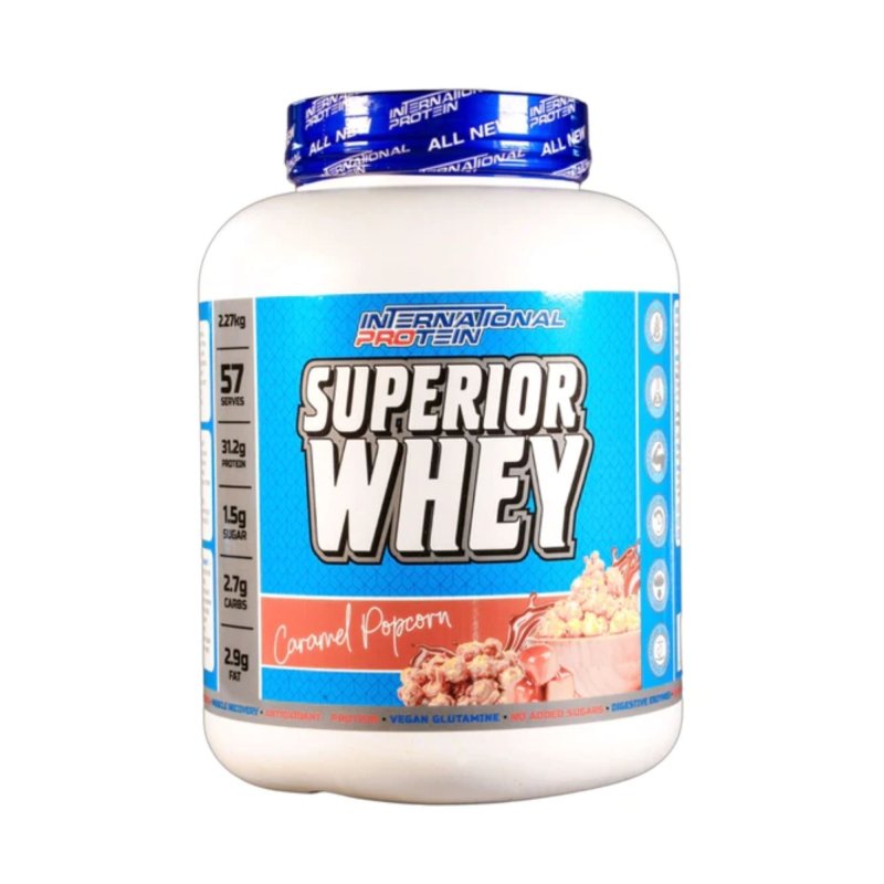 International Protein Superior Whey 2.27kg - Caramel Popcorn