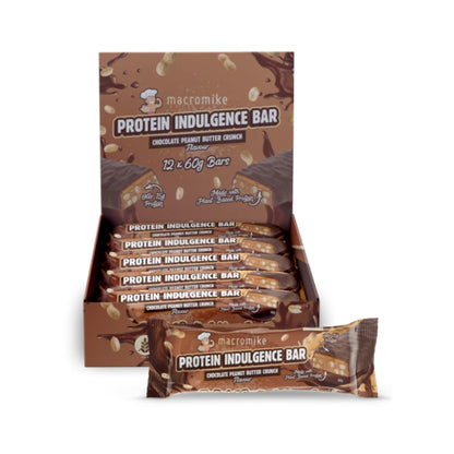Macro Mike Protein Indulgence Bar - Box of 12 Choc Peanut Crunch