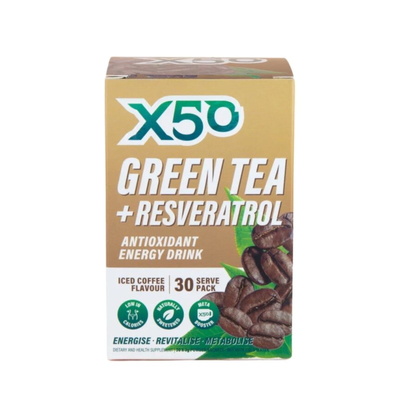 X50 Green Tea + - 30 serve Iced Coffee
