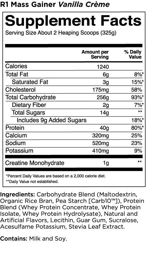 Rule 1 Mass Gainer