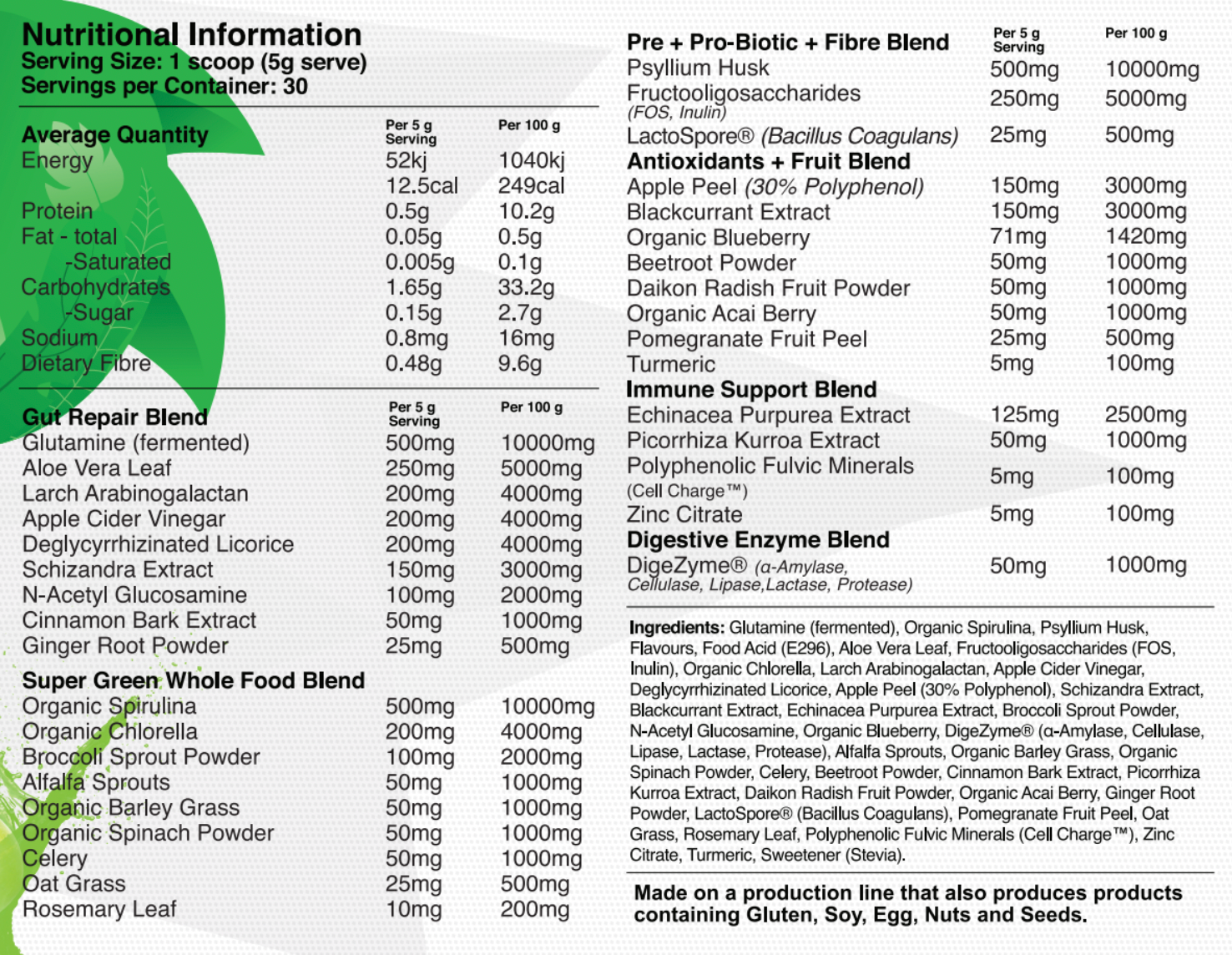 Greens Gut + Immunity