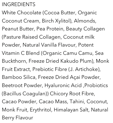 Beauty Collagen Brownie Bite by Locako Berry White Choc