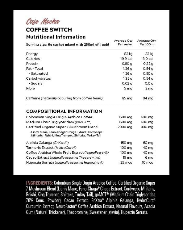 Coffee Switch Nootropic Mushroom Coffee