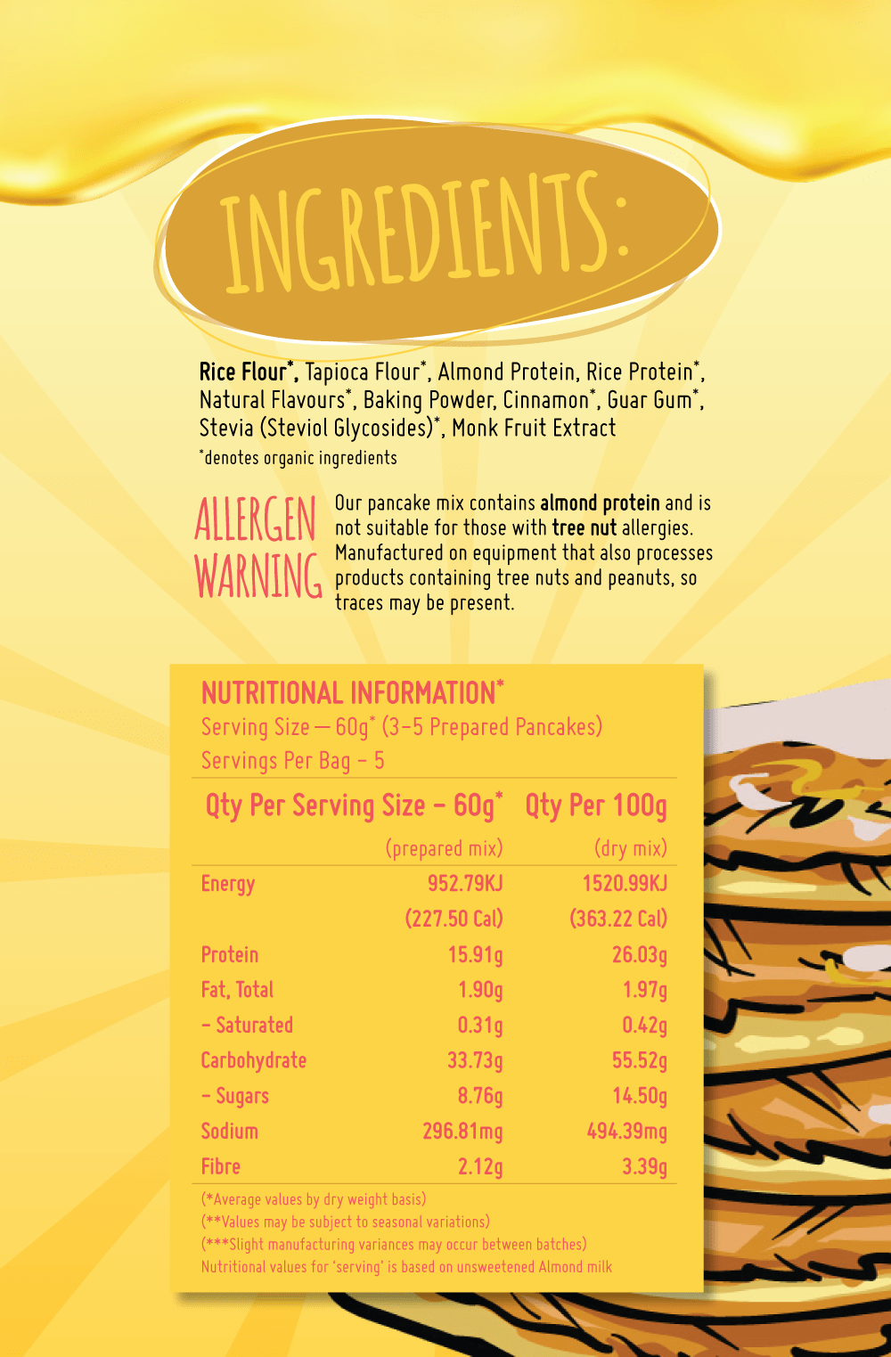 Almond Protein Pancake Mix