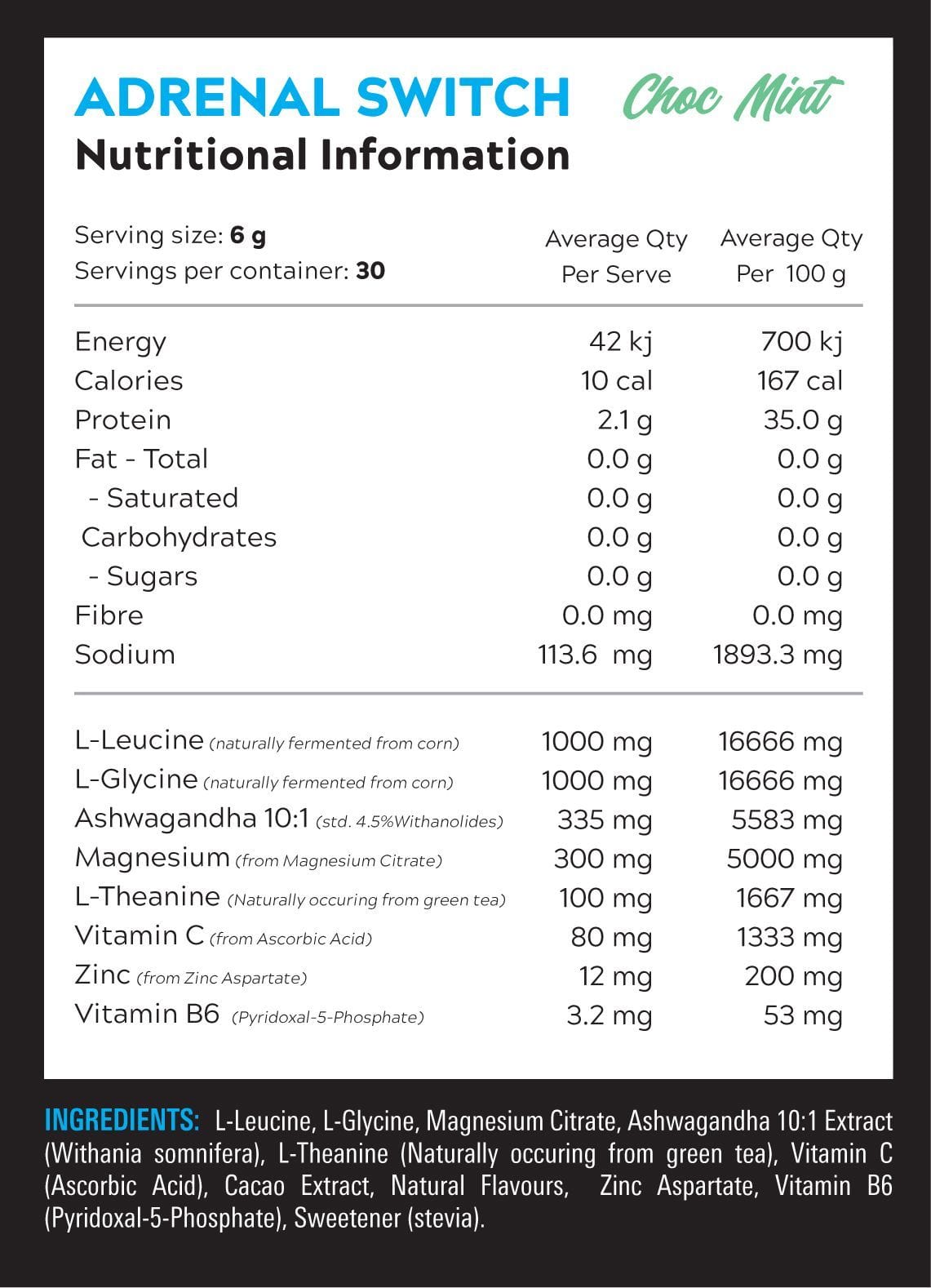 Switch Nutrition Adrenal Switch